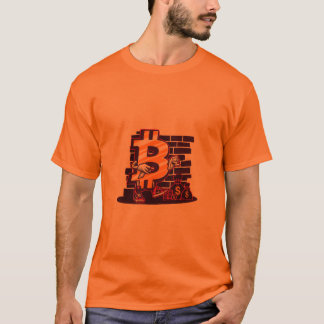 Gouden Nummer 7 Bakstenen Muur T-shirt