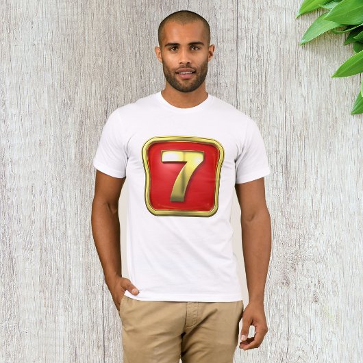 Gouden Nummer 7 Jackpot Casino T-shirt