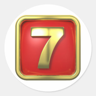 Gouden Nummer Zeven Stickers