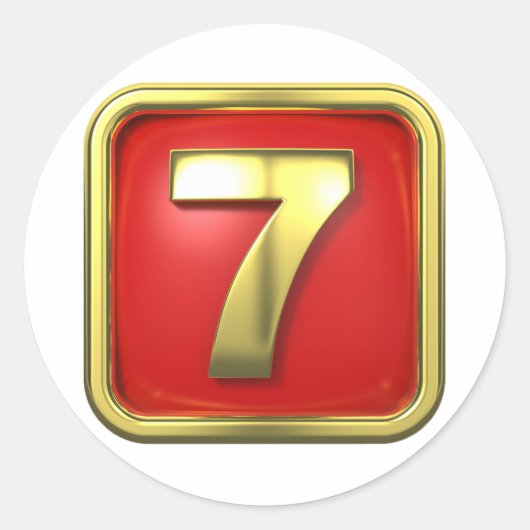 Gouden Nummer Zeven Stickers (Voorkant)