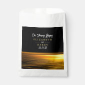 Gouden Oceaan, Elegant Strand Bruiloft Bedankzakje (Voorkant)