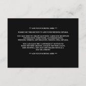 Gouden Oceaan, Elegant Strand Bruiloft Detail Informatiekaartje (Achterkant)