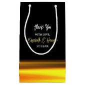 Gouden Oceaan, Elegant Strand Bruiloft Klein Cadeauzakje (Voorkant)