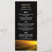 Gouden Oceaan, Elegant Strand Bruiloft Menu (Voorkant)