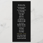 Gouden Oceaan, Elegant Strand Bruiloft Programmakaart (Achterkant)