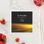 Gouden Oceaan, Elegant Strand Bruiloft Servet (Insitu)