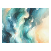 Gouden Oceaangolf Abstracte Golven Tafelkleed (Voorkant (Horizontaal))