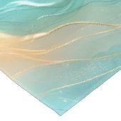 Gouden Oceaangolf Abstracte Golven Tafelkleed (Gekanteld)