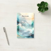 Gouden Oceaanstroom Abstracte Golven Post-it® Notes (Kantoor)