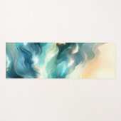 Gouden Oceaanstroom Abstracte Golven Yogamat (Voorkant (horizontaal))