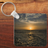 Gouden Oceanzonsondergang Sleutelhanger (Voorkant)