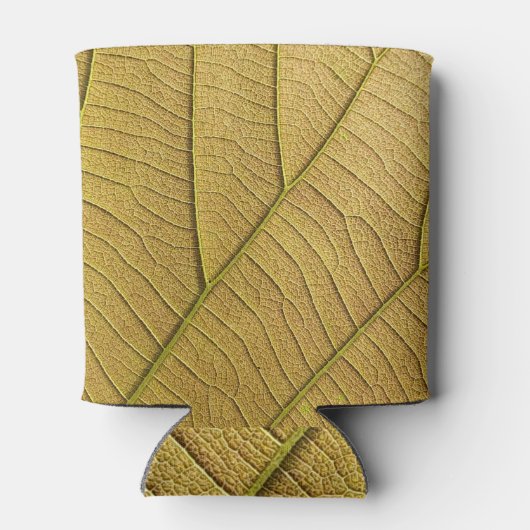 Gouden Ochtend: Herfstbladontwerp Blikjeskoeler (Achterkant)