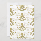 Gouden Octopus & Zeeschelpen Strand Verjaardagsfee Kaart (Achterkant)