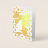 Gouden of Zilveren Folie Kerst Bell Blank Kaart (Voorkant)