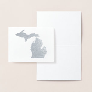 Gouden of zilveren Michigan State kaart Petoskey S