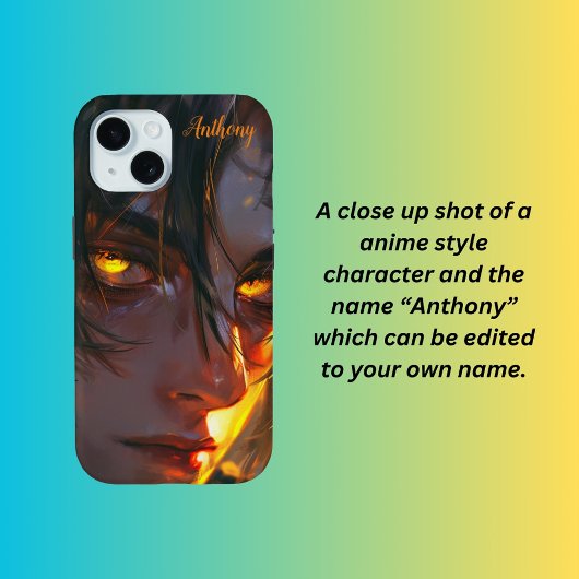 Gouden ogen man iPhone 15 case