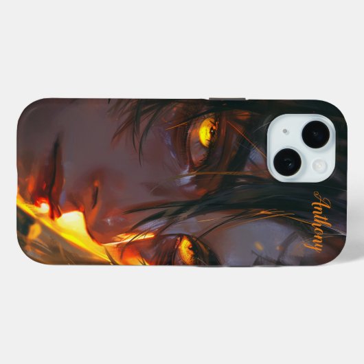 Gouden ogen mannelijk Case-Mate iPhone case (Achterkant (horizontaal))