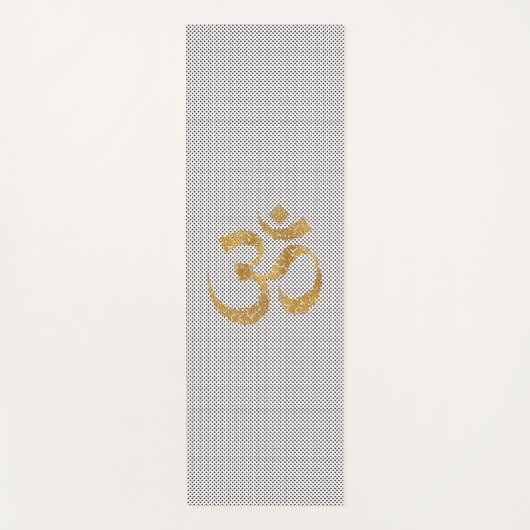 Gouden Ohm Silhouet met Polka Dots Yoga Mat (Voorkant)