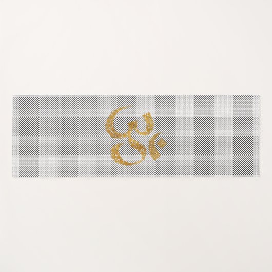 Gouden Ohm Silhouet met Polka Dots Yoga Mat (Voorkant (horizontaal))