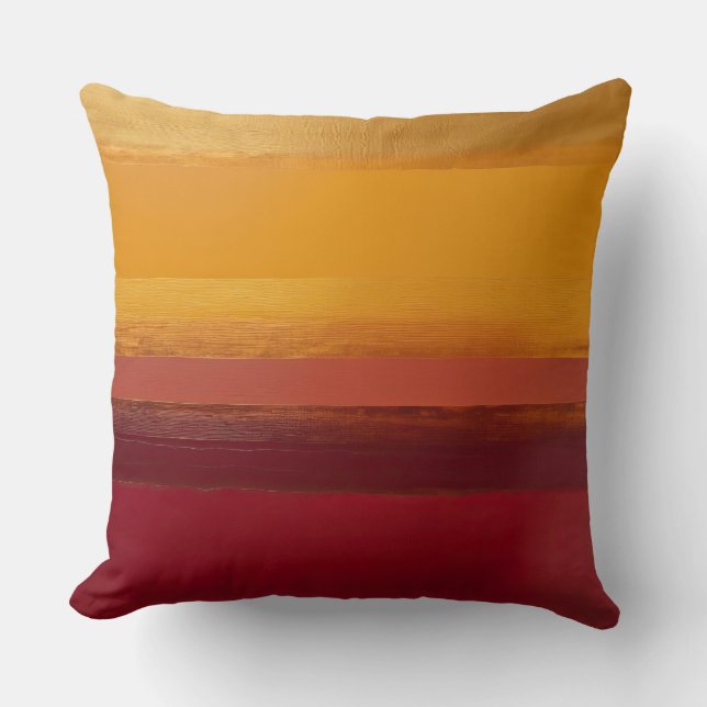 Gouden oker en Marsala gradiënt Kussen (Voorkant)