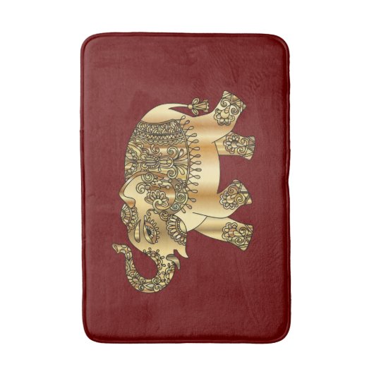 Gouden olifant badmat (Voorkant Verticaal)