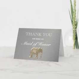 Gouden Olifant Bedankt dat je mijn getuige bent Kaart