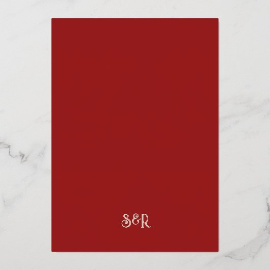 Gouden olifant en lotusbloem Indiase bruiloft Folie Uitnodiging (Achterkant)