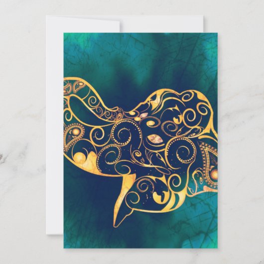 Gouden olifant kaart (Voorkant)