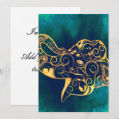 Gouden olifant kaart (Voorkant / Achterkant)