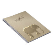 Gouden Olifant Luxe Monogram Notitieboek (Rechterzijde)