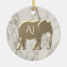 Gouden Olifant Marmeren Monogram