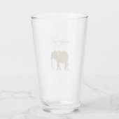 Gouden Olifant Monogram Gepersonaliseerd Glas (Achterkant)