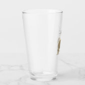 Gouden Olifant Monogram Gepersonaliseerd Glas (Rechts)