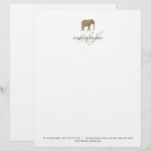 Gouden Olifant Professioneel Briefhoofd Sjabloon (Voorkant / Achterkant)