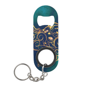Gouden olifant sleutelhanger flessenopener