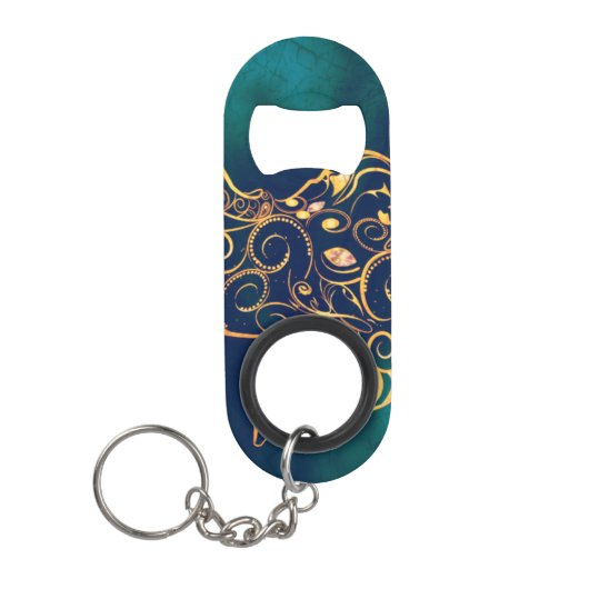Gouden olifant sleutelhanger flessenopener (Voorkant)