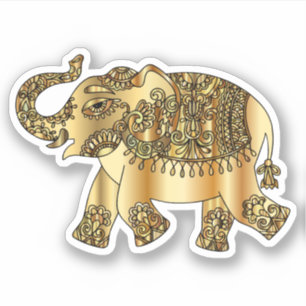 Gouden olifant sticker