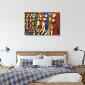 Gouden Olifanten Canvas Afdruk (Insitu (Slaapkamer))