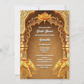 Gouden olifanten lotusbloem Aziatisch Hindoeïsme H Kaart (Voorkant)