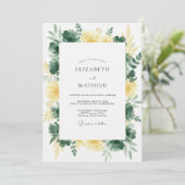 Gouden olijfblad Eucalyptus bruiloft Kaart (Staand voorkant)