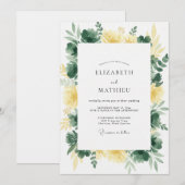 Gouden olijfblad Eucalyptus bruiloft Kaart (Voorkant / Achterkant)