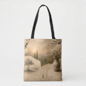Gouden Olijfgaard Mediterraan Landschapskunst Tote Bag (Voorkant)
