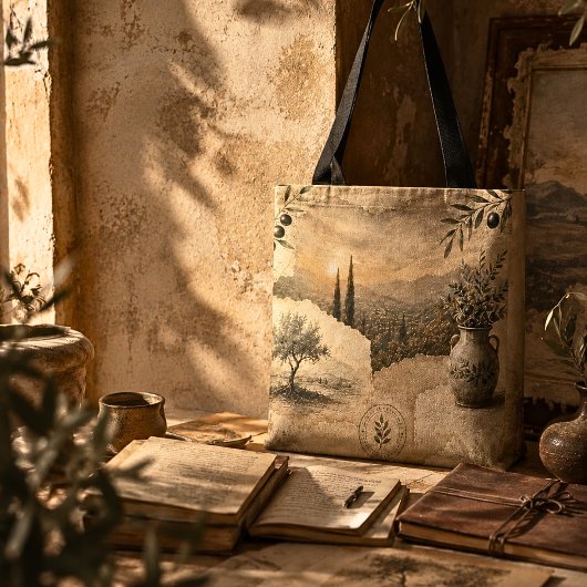 Gouden Olijfgaard Mediterraan Landschapskunst Tote Bag