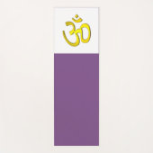 Gouden OM Symbool Paarse Yoga Meditatie Yogamat (Voorkant)