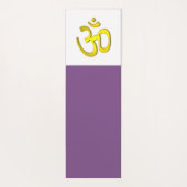 Gouden OM Symbool Paarse Yoga Meditatie Yogamat (Achterkant)