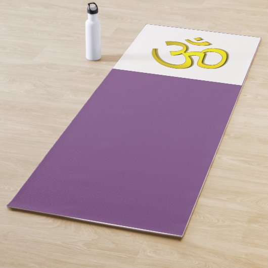 Gouden OM Symbool Paarse Yoga Meditatie Yogamat (In situ)