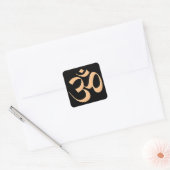 Gouden Om Vierkante Sticker (Envelop)
