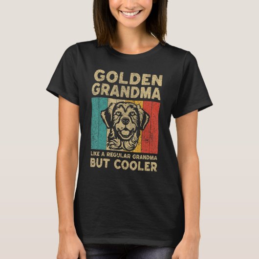 Gouden Oma Definitie Retro Gouden Retriever T-shirt (Voorkant)