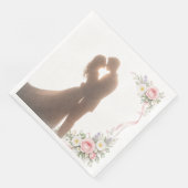 Gouden Omarming bij Zonsondergang - Romantisch Servet (Hoek)