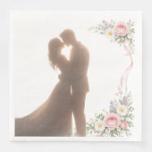 Gouden Omarming bij Zonsondergang - Romantisch Servet (Voorkant)